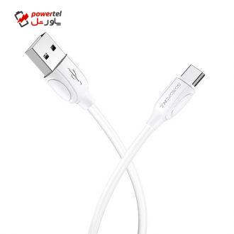کابل تبدیل USB به USB-C بروفون مدل BX19  طول 1 متر