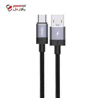 کابل تبدیل USB به USB-C توتو مدل BT-001 طول 2 متر کابل تبدیل USB به USB-C توتو مدل BT-001 طول 2 متر