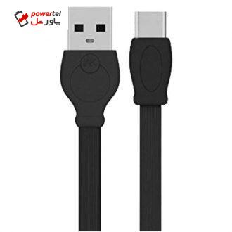 کابل تبدیل USB به USB-C دبلیو کی مدل WDC-023 به طول 1 متر کابل تبدیل USB به USB-C دبلیو کی مدل WDC-023 به طول 1 متر