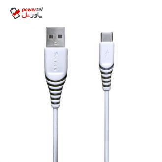 کابل تبدیل USB به USB-C دلفین مدل T-03 طول 1 متر کابل تبدیل USB به USB-C دلفین مدل T-03 طول 1 متر