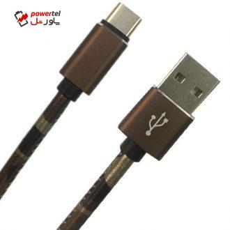 کابل تبدیل USB به USB-C مدل pu-co56 طول 1 متر کابل تبدیل USB به USB-C مدل pu-co56 طول 1 متر