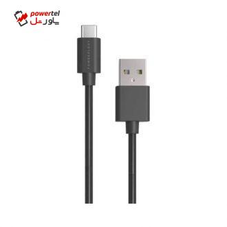 کابل تبدیل USB به USB-C پاورولوجی مدل PUC3ABK طول 1.2 متر