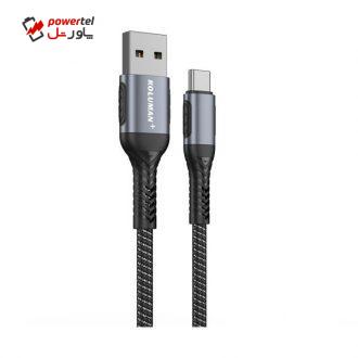 کابل تبدیل USB به USB-C کلومن پلاس مدل +K10 طول 1.5 متر کابل تبدیل USB به USB-C کلومن پلاس مدل +K10 طول 1.5 متر