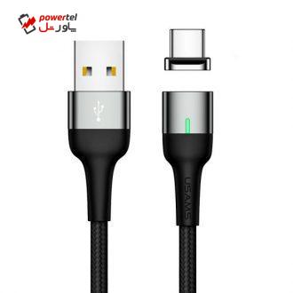 کابل تبدیل USB به USB-C یوسمز مدل US-SJ327 طول 1 متر کابل تبدیل USB به USB-C یوسمز مدل US-SJ327 طول 1 متر