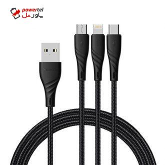 کابل تبدیل USB به USB-C/microUSB/لایتنینگ مک دودو مدل CA-6450 طول 1.2 متر کابل تبدیل USB به USB-C/microUSB/لایتنینگ مک دودو مدل CA-6450 طول 1.2 متر