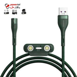 کابل تبدیل USB به USB-C/microUSB-لایتنینگ باسئوس مدل CA1T3-AG1 طول 1 متر کابل تبدیل USB به USB-C/microUSB-لایتنینگ باسئوس مدل CA1T3-AG1 طول 1 متر