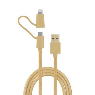 کابل تبدیل USB به microUSB/لایتنینگ زیکو مدل SC600-T150R طول 1.5 متر کابل تبدیل USB به microUSB/لایتنینگ زیکو مدل SC600-T150R طول 1.5 متر
