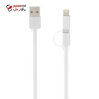کابل تبدیل USB به microUSB/لایتنینگ کینگ استار مدل KS48 طول 1متر کابل تبدیل USB به microUSB/لایتنینگ کینگ استار مدل KS48 طول 1متر