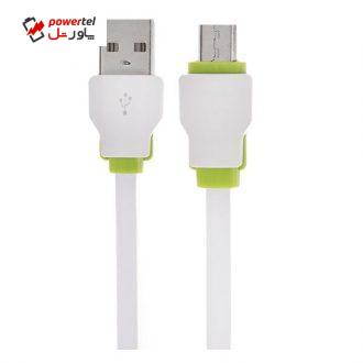 کابل تبدیل USB به microUSB الدینیو مدل LS-073U طول 0.3 متر