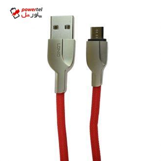 کابل تبدیل USB به microUSB الدینیو مدل LS411 طول 1 متر کابل تبدیل USB به microUSB الدینیو مدل LS411 طول 1 متر