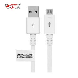 کابل تبدیل USB به microUSB امروزمارکت مدل EM 220 طول 1.5 متر کابل تبدیل USB به microUSB امروزمارکت مدل EM 220 طول 1.5 متر