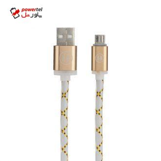 کابل تبدیل USB به microUSB اچ اند ام مدل C01 طول 1 متر کابل تبدیل USB به microUSB اچ اند ام مدل C01 طول 1 متر