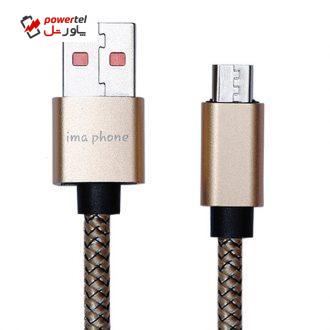 کابل تبدیل USB به  microUSB ایمافون مدل iP-101 طول 2 متر