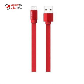 کابل تبدیل USB به microUSB  بروفون مدل BU8 طول 1.2 متر