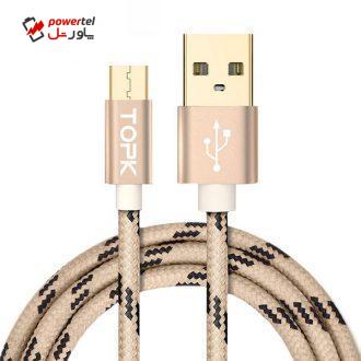 کابل تبدیل USB به microUSB تپک مدل AN09 طول 1 متر