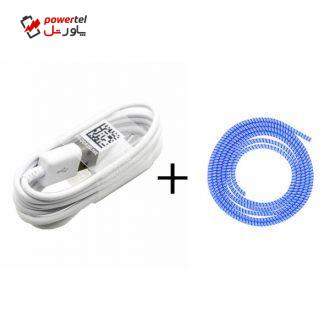 کابل تبدیل USB به microUSB مدل 110 به طول 1متر به همراه محافظ کابل