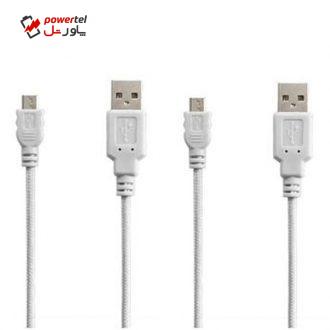 کابل تبدیل USB به microUSB مدل FQ80 طول 0.6 متر بسته 2 عددی کابل تبدیل USB به microUSB مدل FQ80 طول 0.6 متر بسته 2 عددی