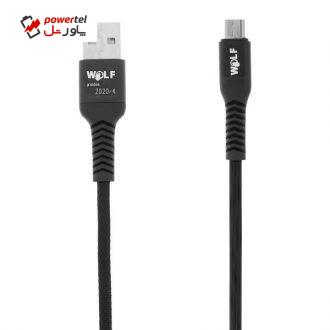 کابل تبدیل USB به microUSB ولف مدل Ds2.4 طول 1 متر