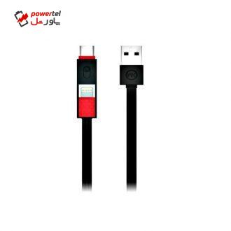 کابل تبدیل USB به microUSB/USB-C/لایتنینگ دابلیو کی مدل WDC-012 به طول 1 متر