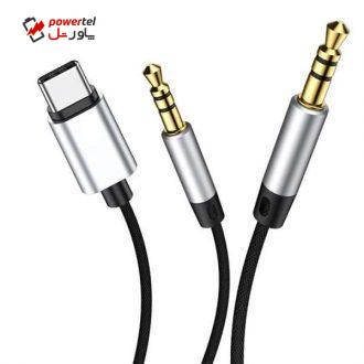 کابل تبدیل USB-C به جک 3.5 میلی متری باسئوس مدل L38 طول 1.2 متر کابل تبدیل USB-C به جک 3.5 میلی متری باسئوس مدل L38 طول 1.2 متر