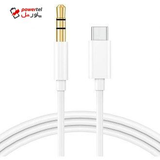 کابل تبدیل USB-C به جک 3.5 میلی متری مدل L38 طول 1.2 متر کابل تبدیل USB-C به جک 3.5 میلی متری مدل L38 طول 1.2 متر