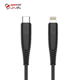 کابل تبدیل USB-C به لایتنینگ راوپاور مدل CB-020 طول 1 متر