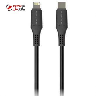 کابل تبدیل USB-C به لایتنینگ پاورولوجی مدل P12CLV2BK طول 1.2 متر کابل تبدیل USB-C به لایتنینگ پاورولوجی مدل P12CLV2BK طول 1.2 متر