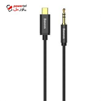 کابل تبدیل USB-C به AUX باسئوس مدل CAM01-M01-BA طول 1.2 متر کابل تبدیل USB-C به AUX باسئوس مدل CAM01-M01-BA طول 1.2 متر