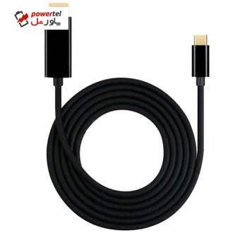 کابل تبدیل USB-C به HDMI مدل BK طول 1.8 متر