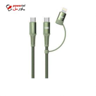 کابل تبدیل USB-C به USB-C / لایتنینگ ارلدام مدل ICC 019 طول 1 متر کابل تبدیل USB-C به USB-C / لایتنینگ ارلدام مدل ICC 019 طول 1 متر