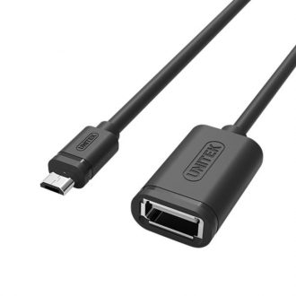 کابل تبدیل microUSB-B به USB-A OTG یونیتک مدل Y-C438GBK طول 0.2 متر کابل تبدیل microUSB-B به USB-A OTG یونیتک مدل Y-C438GBK طول 0.2 متر