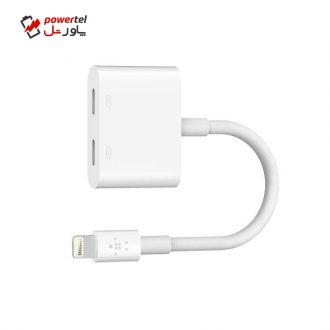 کابل مبدل لایتنینگ 2×1 بلکین F8J198BTWHT طول 14سانتیمتر