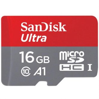 کارت حافظه microSDHC سن دیسک مدل A1 کلاس 10 استاندارد UHS-I سرعت 98MBps ظرفیت 16 گیگابایت کارت حافظه microSDHC سن دیسک مدل A1 کلاس 10 استاندارد UHS-I سرعت 98MBps ظرفیت 16 گیگابایت