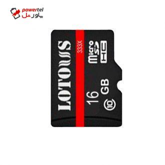 کارت حافظه‌ microSDHC لوتوس مدل 433X کلاس 10 استاندارد UHS-I U1 سرعت 80MBps ظرفیت 16 گیگابایت