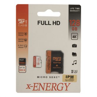 کارت حافظه microSDXC اکس-انرژی مدل IPM کلاس 10 استاندارد U3 سرعت 80MBps همراه با آداپتور SD ظرفیت 128 گیگابایت کارت حافظه microSDXC اکس-انرژی مدل IPM کلاس 10 استاندارد U3 سرعت 80MBps همراه با آداپتور SD ظرفیت 128 گیگابایت