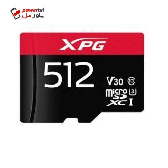 کارت حافظه‌ microSDXC ایکس پی جی مدل XPG کلاس 10 استاندارد UHS-I U3 سرعت 100MBps ظرفیت 512 گیگابایت