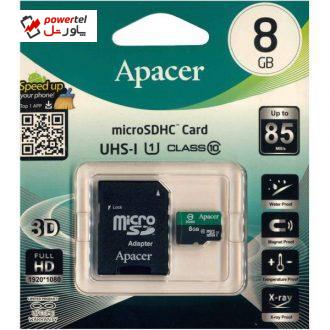 کارت حافظه اپیسر مدل Color Ultra High Speed کلاس 10 استاندارد سرعت UHS-I U1 سرعت 85MBps همراه با آداپتور SD ظرفیت 8 گیگابایت