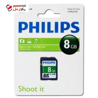کارت حافظه فیلیپس SD Card 8GB Class 10 FM08SD45B