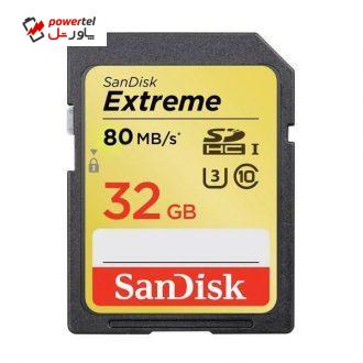 کارت حافظه ی SDHC سن دیسک Extreme Plus 533X با ظرفیت 32 گیگابایت