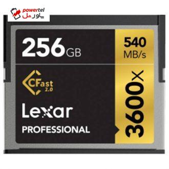 کارت حافظه CF لکسار مدل Professional CFast 2.0 سرعت 3600X 540MBps ظرفیت 256 گیگابایت کارت حافظه CF لکسار مدل Professional CFast 2.0 سرعت 3600X 540MBps ظرفیت 256 گیگابایت