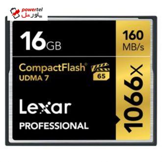 کارت حافظه CF لکسار مدل Professional CompactFlash سرعت 1066X 160MBps ظرفیت 16 گیگابایت