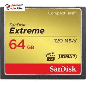 کارت حافظه CompactFlash سن دیسک مدل Extreme سرعت 800X 120MBps ظرفیت 64 گیگابایت