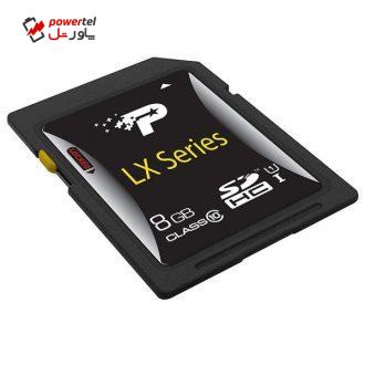 کارت حافظه SD HC پتریوت مدل LX SERIES استاندارد UHS-I U1 کلاس 10ظرفیت 8 گیگابایت کارت حافظه SD HC پتریوت مدل LX SERIES استاندارد UHS-I U1 کلاس 10ظرفیت 8 گیگابایت
