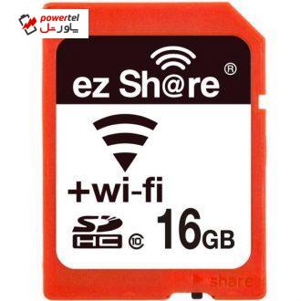کارت حافظه SDHC ایزی شر کلاس 10 ظرفیت 16 گیگابایت همراه با Wifi