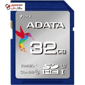 کارت حافظه SDHC ای دیتا مدل Premier کلاس 10 استاندارد UHS-I U1 سرعت 50MBps ظرفیت 32 گیگابایت کارت حافظه SDHC ای دیتا مدل Premier کلاس 10 استاندارد UHS-I U1 سرعت 50MBps ظرفیت 32 گیگابایت