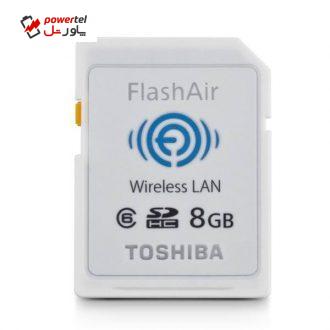 کارت حافظه SDHC توشیبا مدل Flash Air W-02 SD-R008GR7AL01 کلاس 6 ظرفیت 8 گیگابایت کارت حافظه SDHC توشیبا مدل Flash Air W-02 SD-R008GR7AL01 کلاس 6 ظرفیت 8 گیگابایت