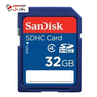 کارت حافظه SDHC سن دیسک کلاس 4 ظرفیت 32 گیگابایت کارت حافظه SDHC سن دیسک کلاس 4 ظرفیت 32 گیگابایت