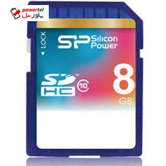 کارت حافظه SDHC سیلیکون پاور کلاس 10 – 8 گیگابایت