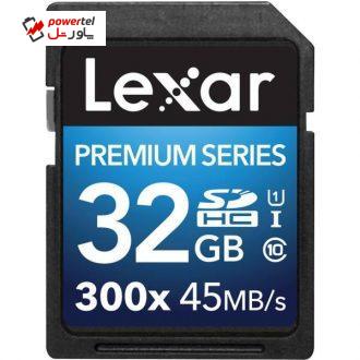 کارت حافظه SDHC لکسار مدل Premium کلاس 10 استاندارد UHS-I U1 سرعت 45MBps 300X ظرفیت 32 گیگابایت کارت حافظه SDHC لکسار مدل Premium کلاس 10 استاندارد UHS-I U1 سرعت 45MBps 300X ظرفیت 32 گیگابایت