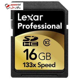 کارت حافظه SDHC لکسار مدل Professional کلاس 10 سرعت 133X ظرفیت 16 گیگابایت کارت حافظه SDHC لکسار مدل Professional کلاس 10 سرعت 133X ظرفیت 16 گیگابایت